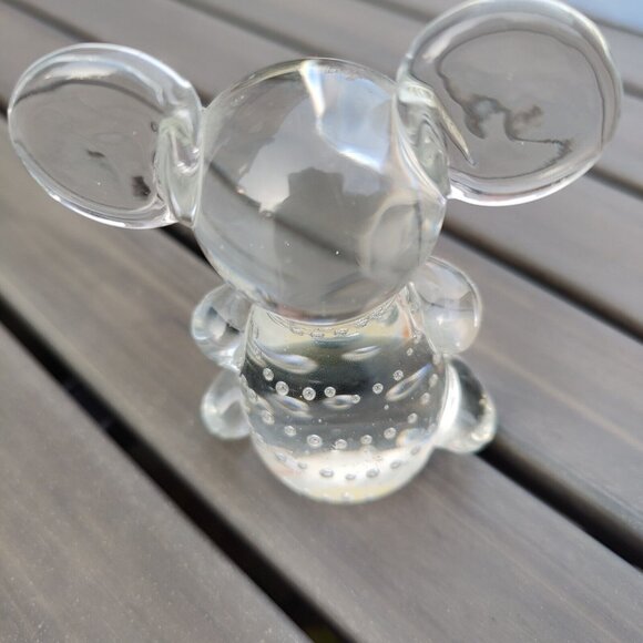 Vtg American Cut Crystal Bear Paperweight Figurine Bullicante Bubbles Taiwan 4" - Picture 5 of 11
